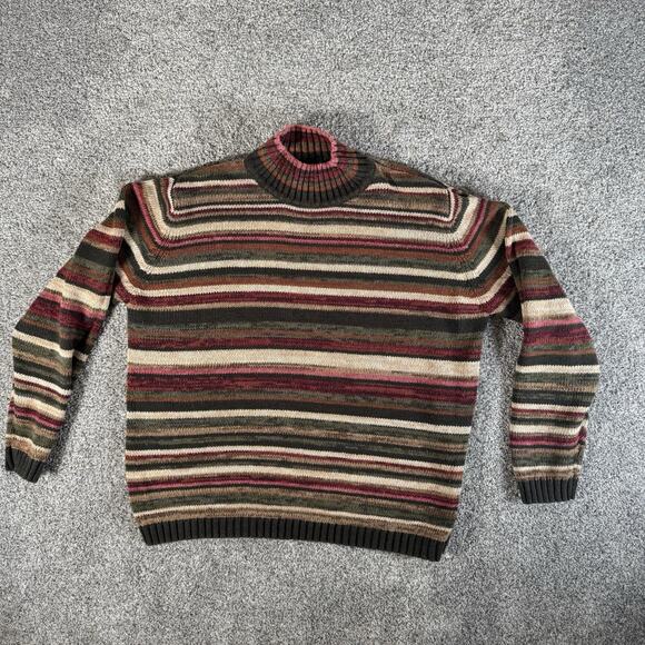 Vintage Y2K Tiara International Sweater Small Retro 70s Cozy Grandpa Cabincore - Picture 1 of 9